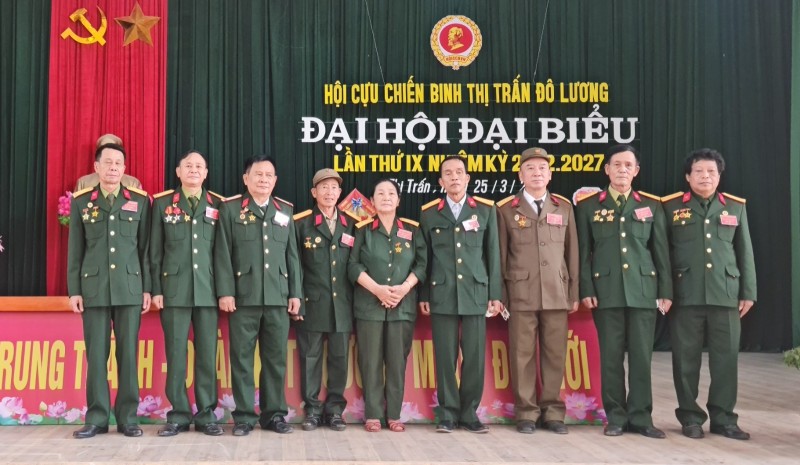 Thị trấn Đô Lương tổ chức Đại hội đại biểu Hội Cựu chiến binh nhiệm kỳ 2022 – 2027