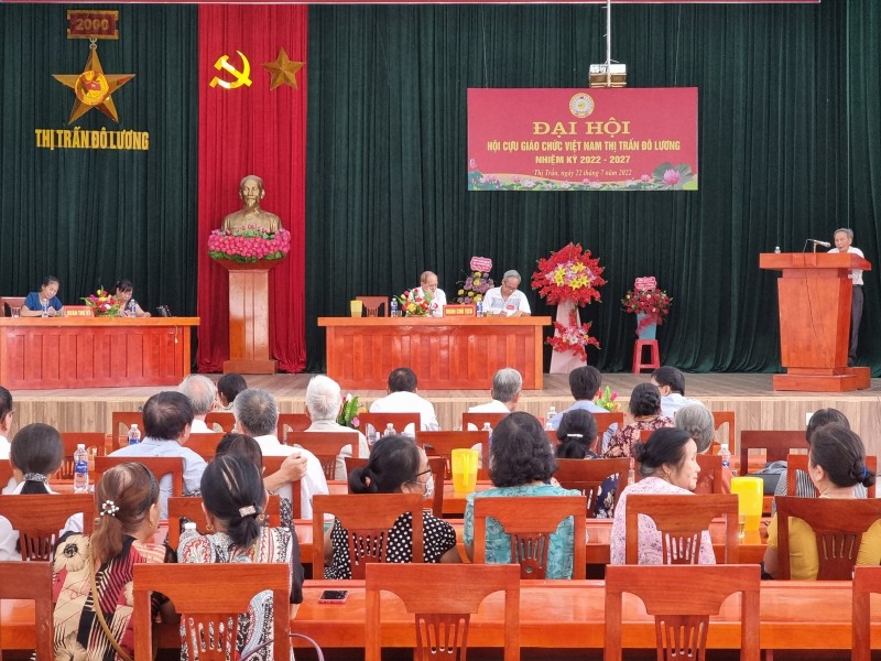 Hội cựu giáo chức Thị trấn Đô Lương tổ chức Đại hội nhiệm kỳ 2022 - 2027