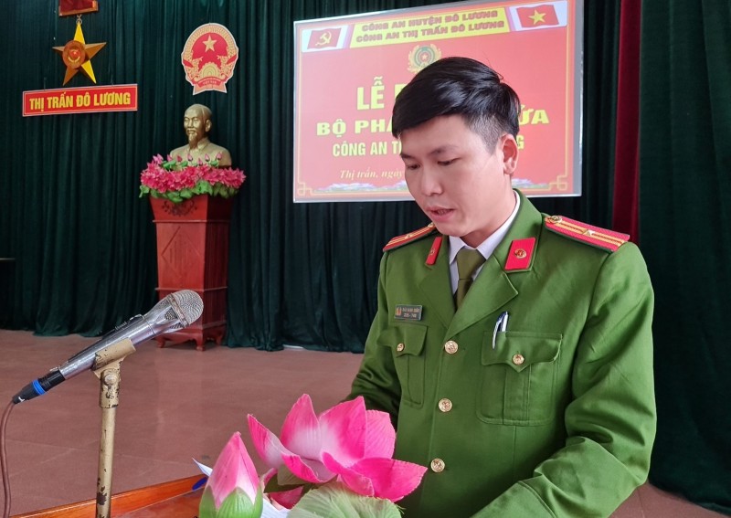 Công an Thị trấn Đô Lương ra mắt mô hình cải cách hành chính một cửa