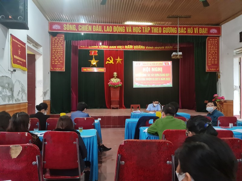 Thị trấn Đô Lương tổ chức hội nghị sơ kết công tác xây dựng Đảng quý I, triển khai nhiệm vụ quỹ II năm 2022